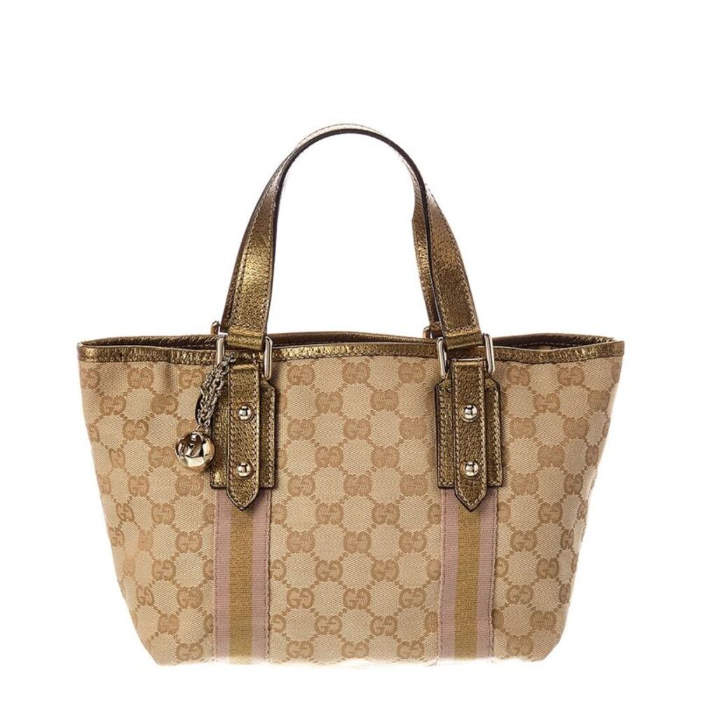Gucci Beige Canvas Small Jolicoeur Tote (Authentic Pre-Loved)